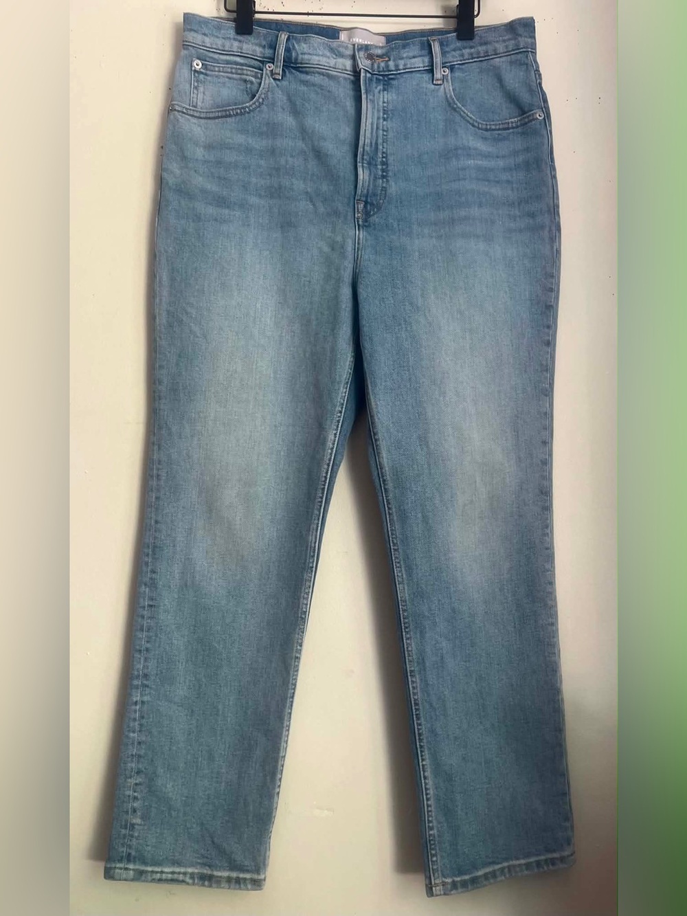 Everlane Light Blue High-Rise Straight Leg Jeans